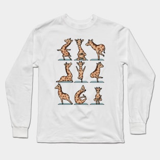 Babby Giraffe Yoga Long Sleeve T-Shirt